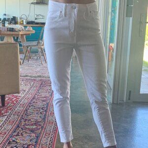 Levi's white pants mile high super skinny ankle 28